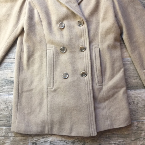 (R)elativity Women tan wool coat size S - Picture 5 of 8